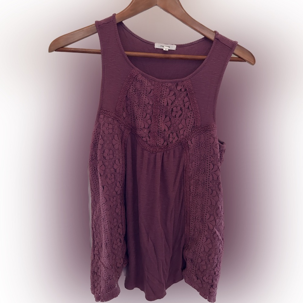 Maurices Tank with Lace Detail, Size Small